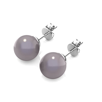 Coffret de 7 Boucles d'Oreilles en Rhodium avec Perles Autrichiennes élégantes