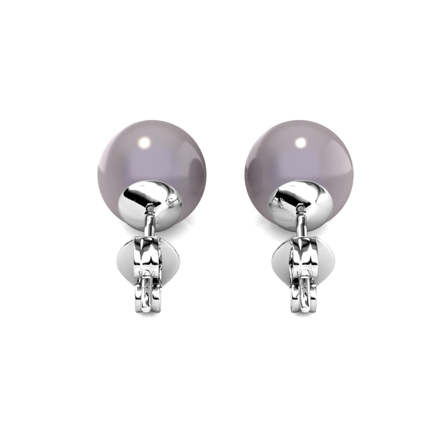 Coffret de 7 Boucles d'Oreilles en Rhodium avec Perles Autrichiennes élégantes