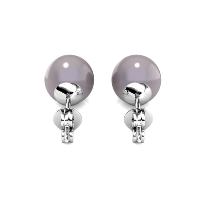 Coffret de 7 Boucles d'Oreilles en Rhodium avec Perles Autrichiennes élégantes