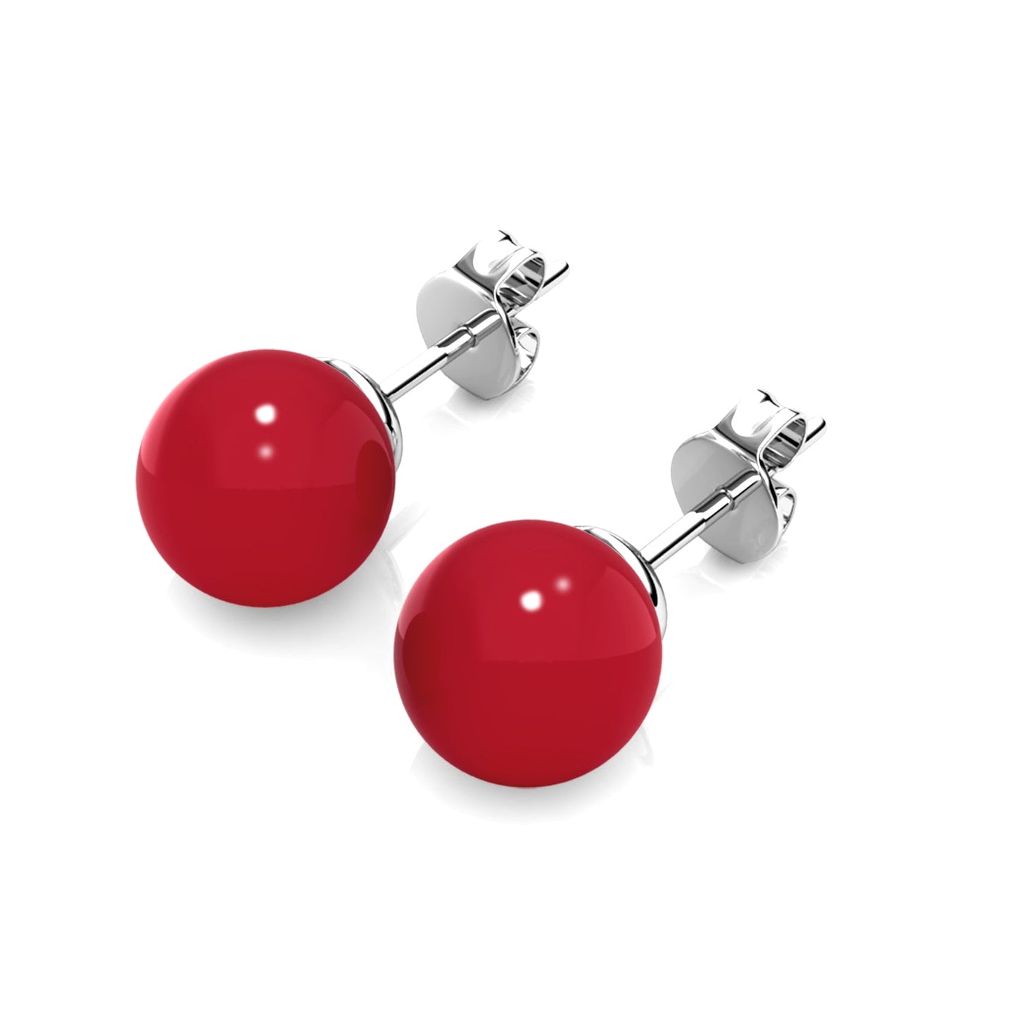 Coffret de 7 Boucles d'Oreilles en Rhodium avec Perles Autrichiennes élégantes