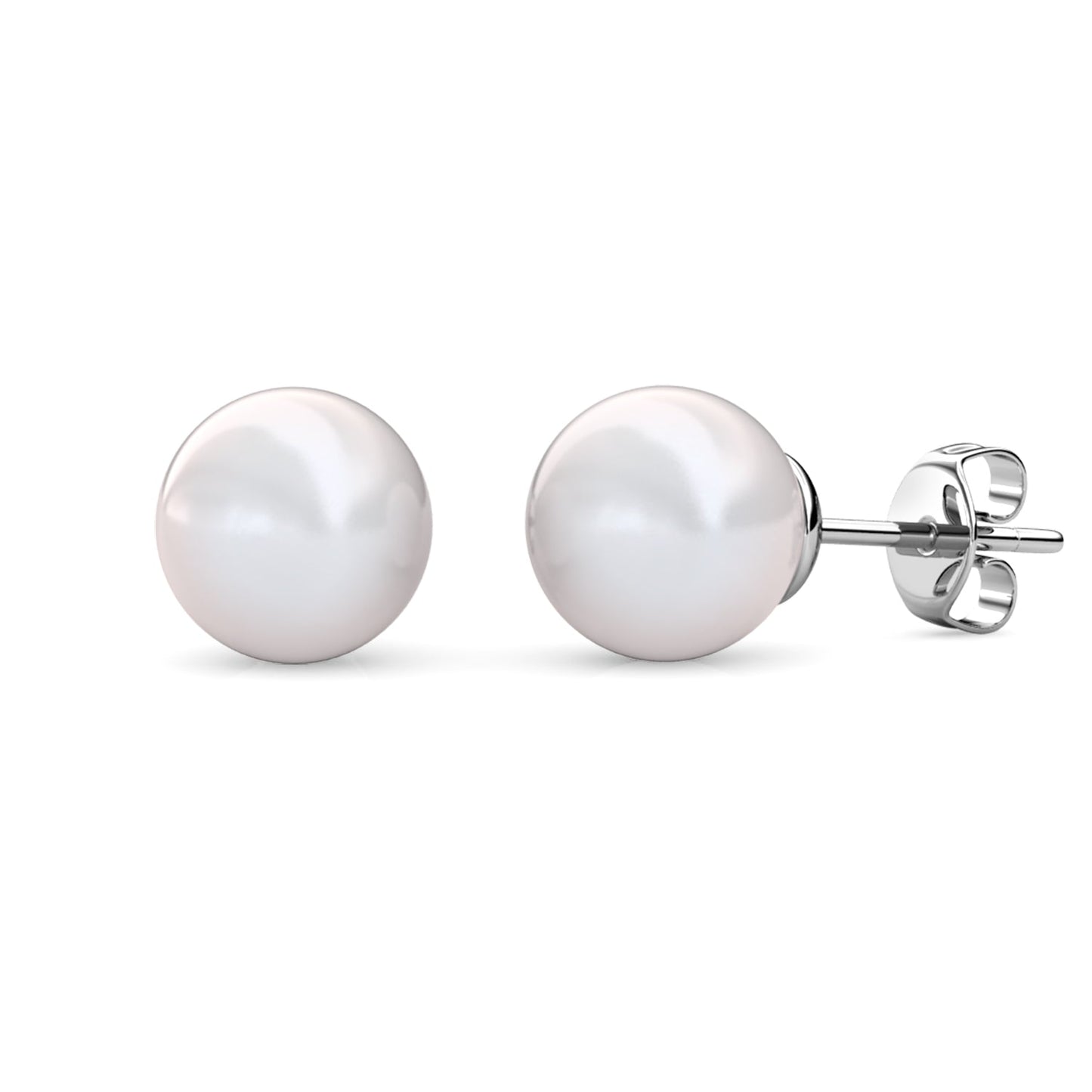 Coffret de 7 Boucles d'Oreilles en Rhodium avec Perles Autrichiennes élégantes