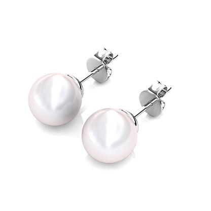 Coffret de 7 Boucles d'Oreilles en Rhodium avec Perles Autrichiennes élégantes