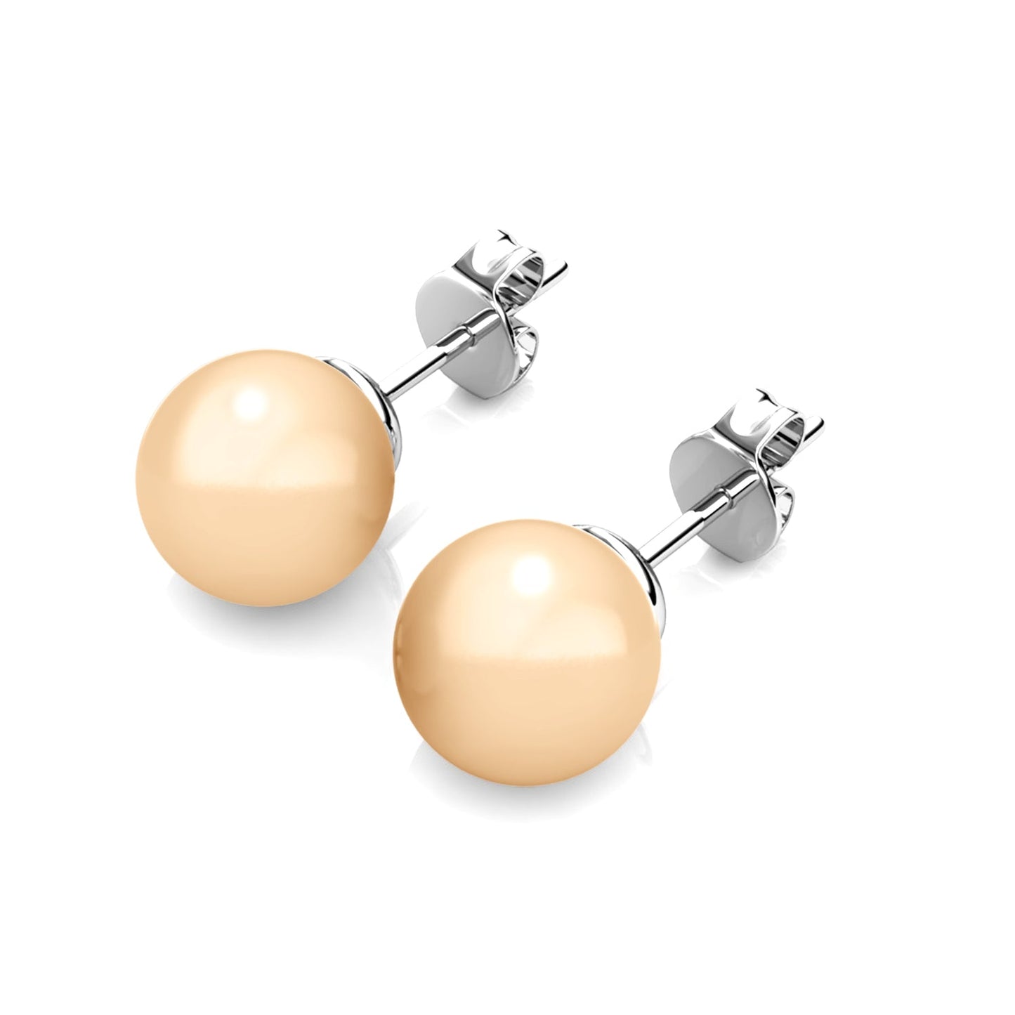 Coffret de 7 Boucles d'Oreilles en Rhodium avec Perles Autrichiennes élégantes