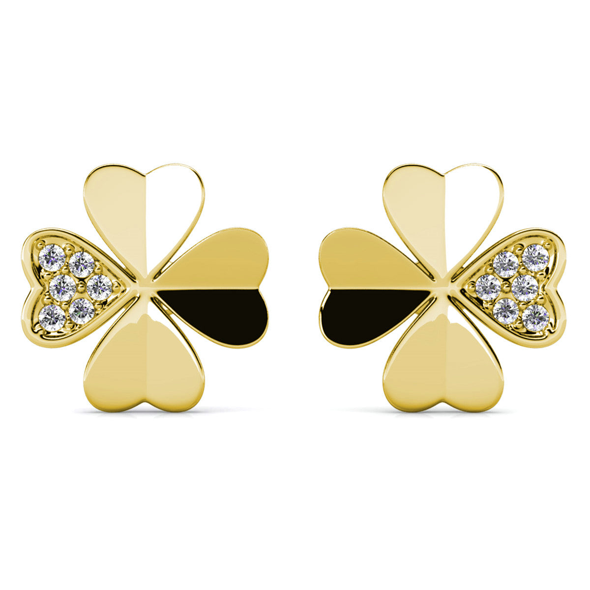 Parure pétale Clover : Collier, pendentif et boucles d'oreilles en cristaux Autrichiens