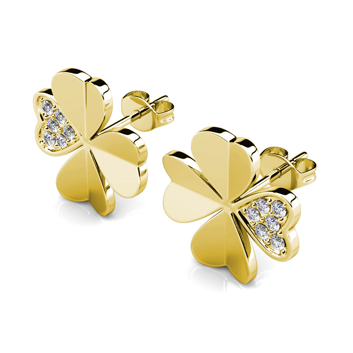 Parure pétale Clover : Collier, pendentif et boucles d'oreilles en cristaux Autrichiens