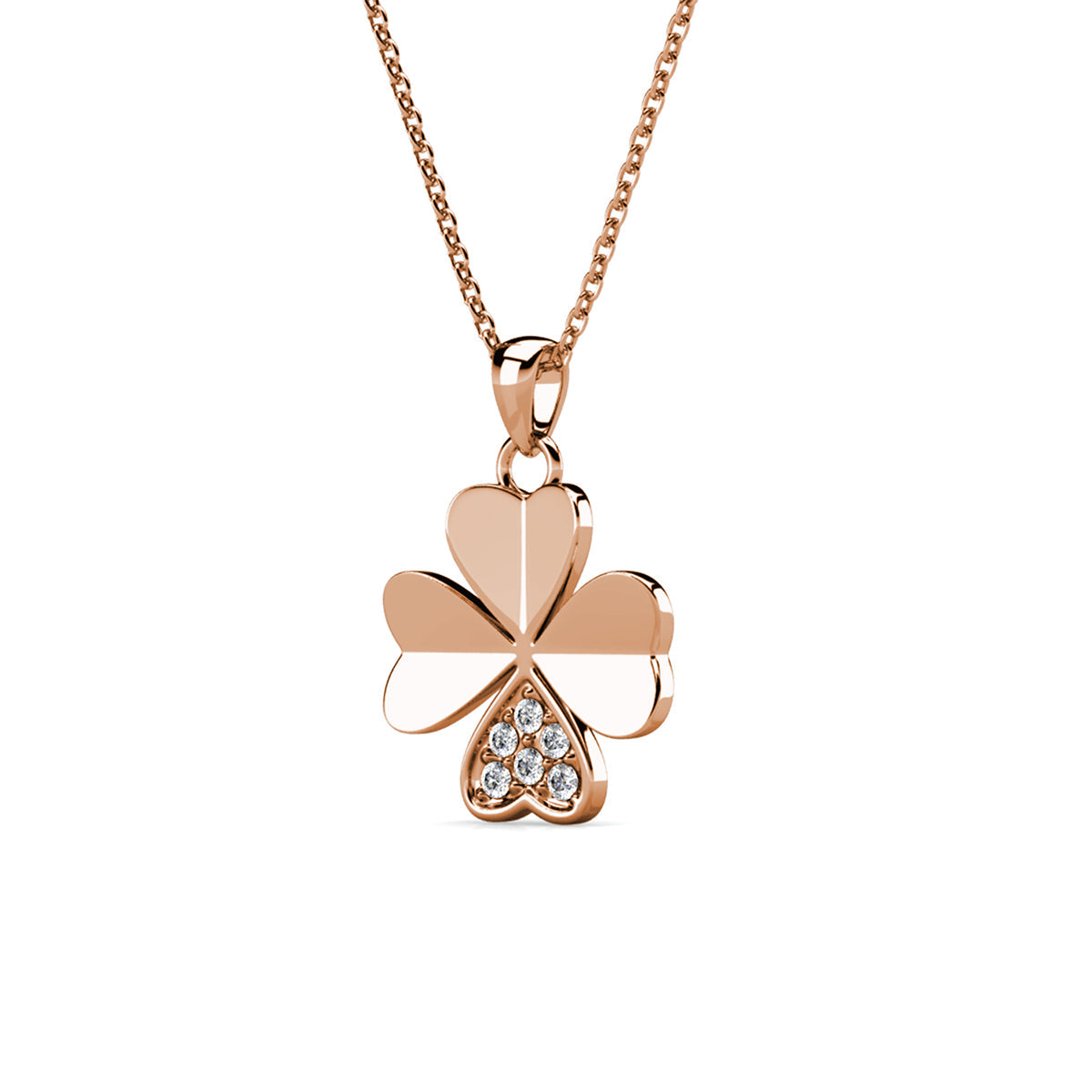 Collier et pendentif pétale Clover avec cristaux Swarovski