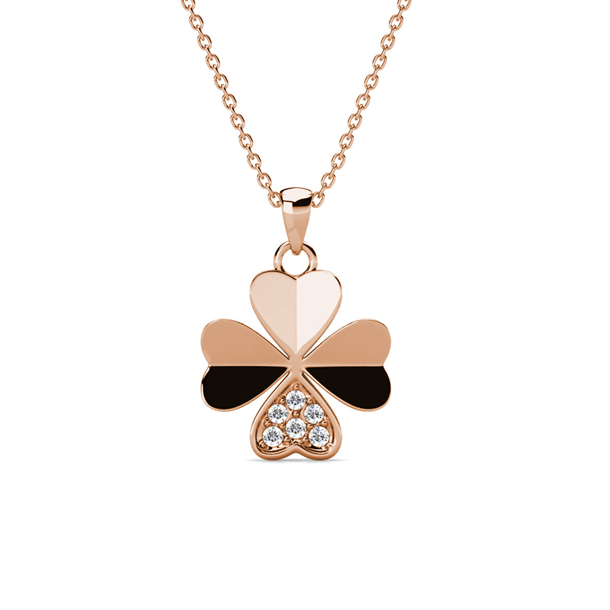 Collier et pendentif pétale Clover avec cristaux Swarovski