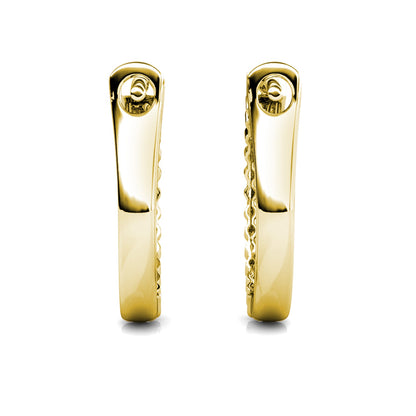 Boucles d'oreilles Aleah en laiton ornées de 24 cristaux scintillants