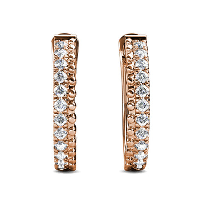 Boucles d'oreilles Aleah en laiton ornées de 24 cristaux scintillants