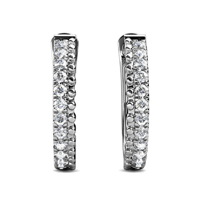 Boucles d'oreilles Aleah en laiton ornées de 24 cristaux scintillants