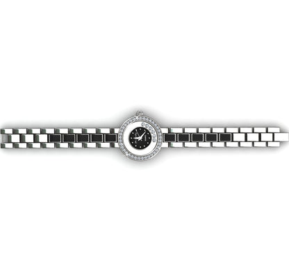Montre Élégante en Cristal Swarovski - Plaquée Rhodium