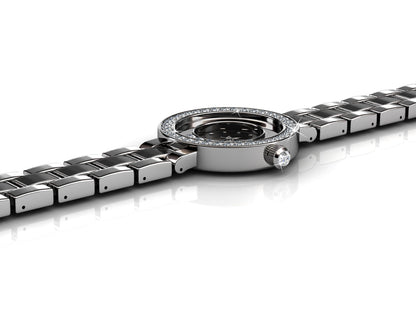 Montre Élégante en Cristal Swarovski - Plaquée Rhodium