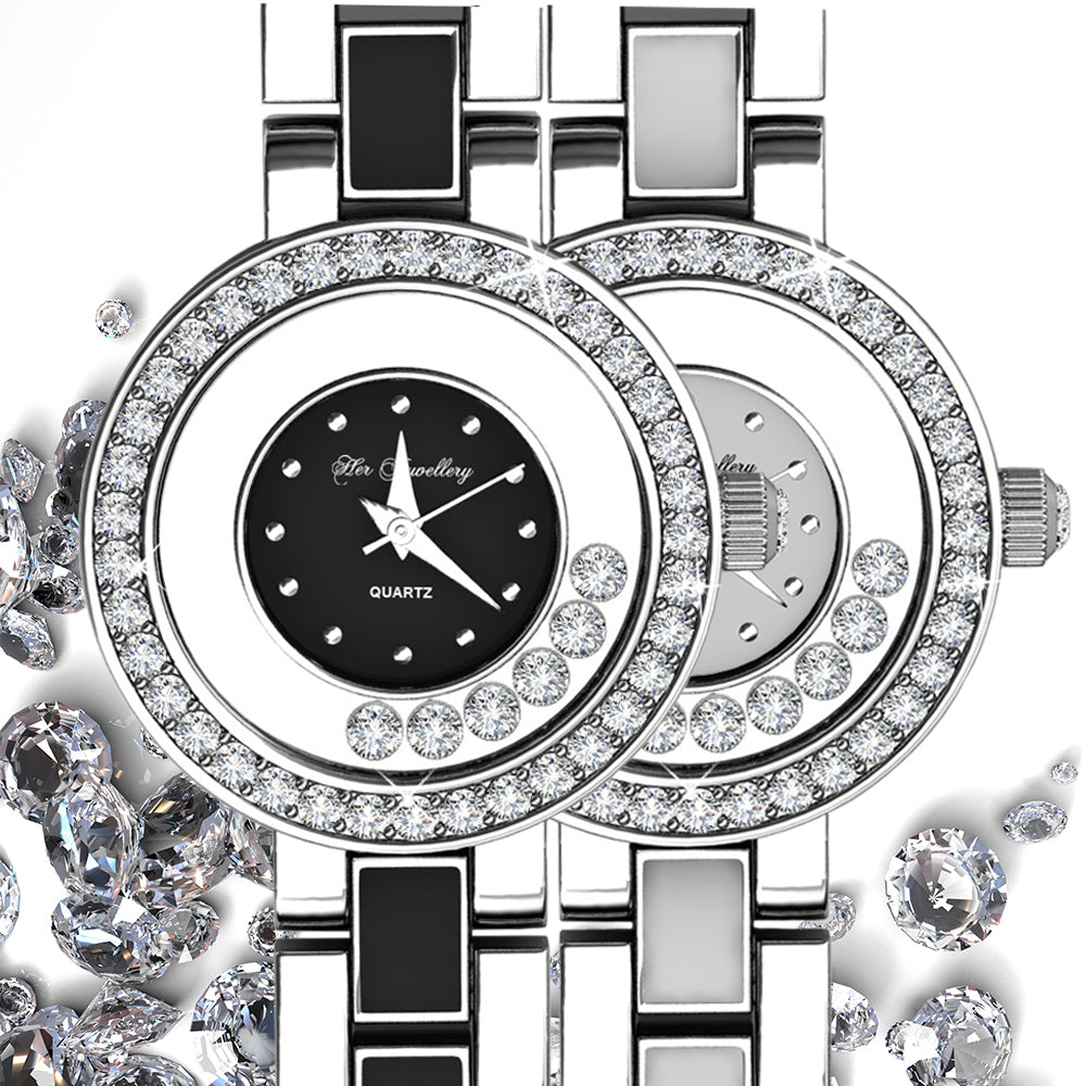 Montre Élégante en Cristal Swarovski - Plaquée Rhodium