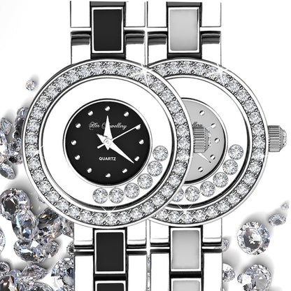 Montre Élégante en Cristal Swarovski - Plaquée Rhodium