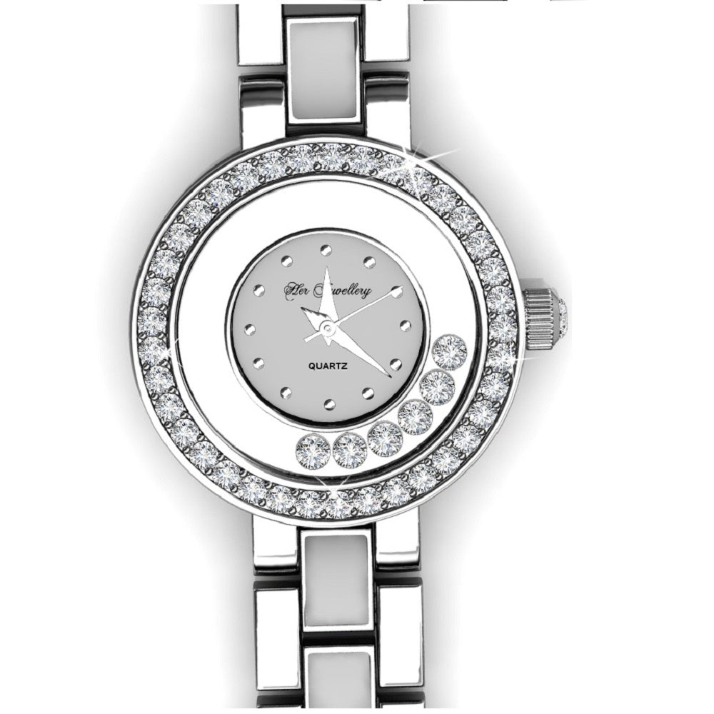 Montre Élégante en Cristal Swarovski - Plaquée Rhodium