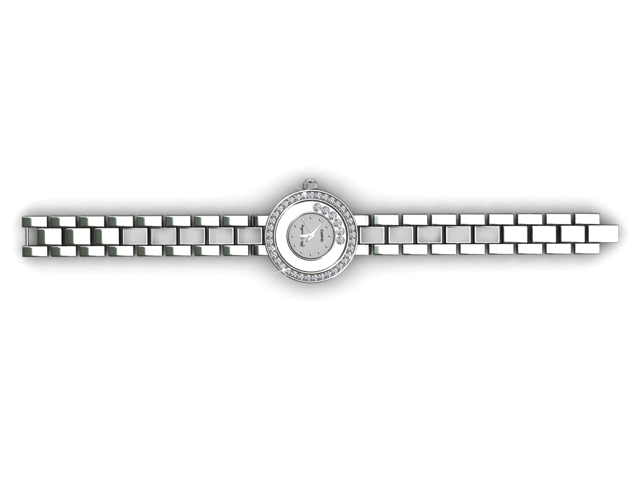 Montre Élégante en Cristal Swarovski - Plaquée Rhodium