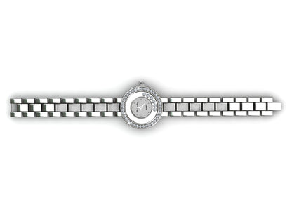 Montre Élégante en Cristal Swarovski - Plaquée Rhodium