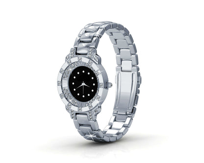 Montre Destiny en acier inoxydable avec cristaux Swarovski brillants