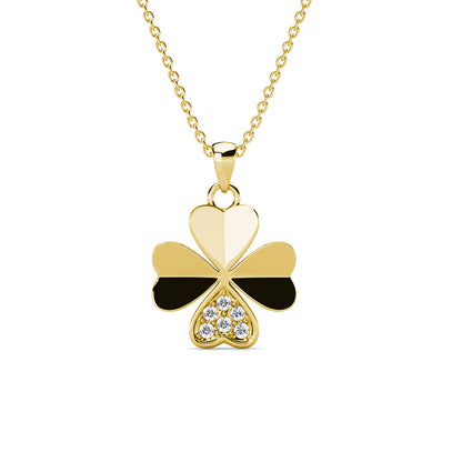 Collier et pendentif pétale Clover avec cristaux Swarovski