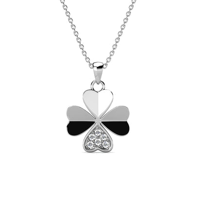 Collier et pendentif pétale Clover avec cristaux Swarovski