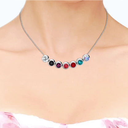 Collier Élégant en Plaqué Rhodium 18 Carats avec Cristaux Swarovski® Scintillants