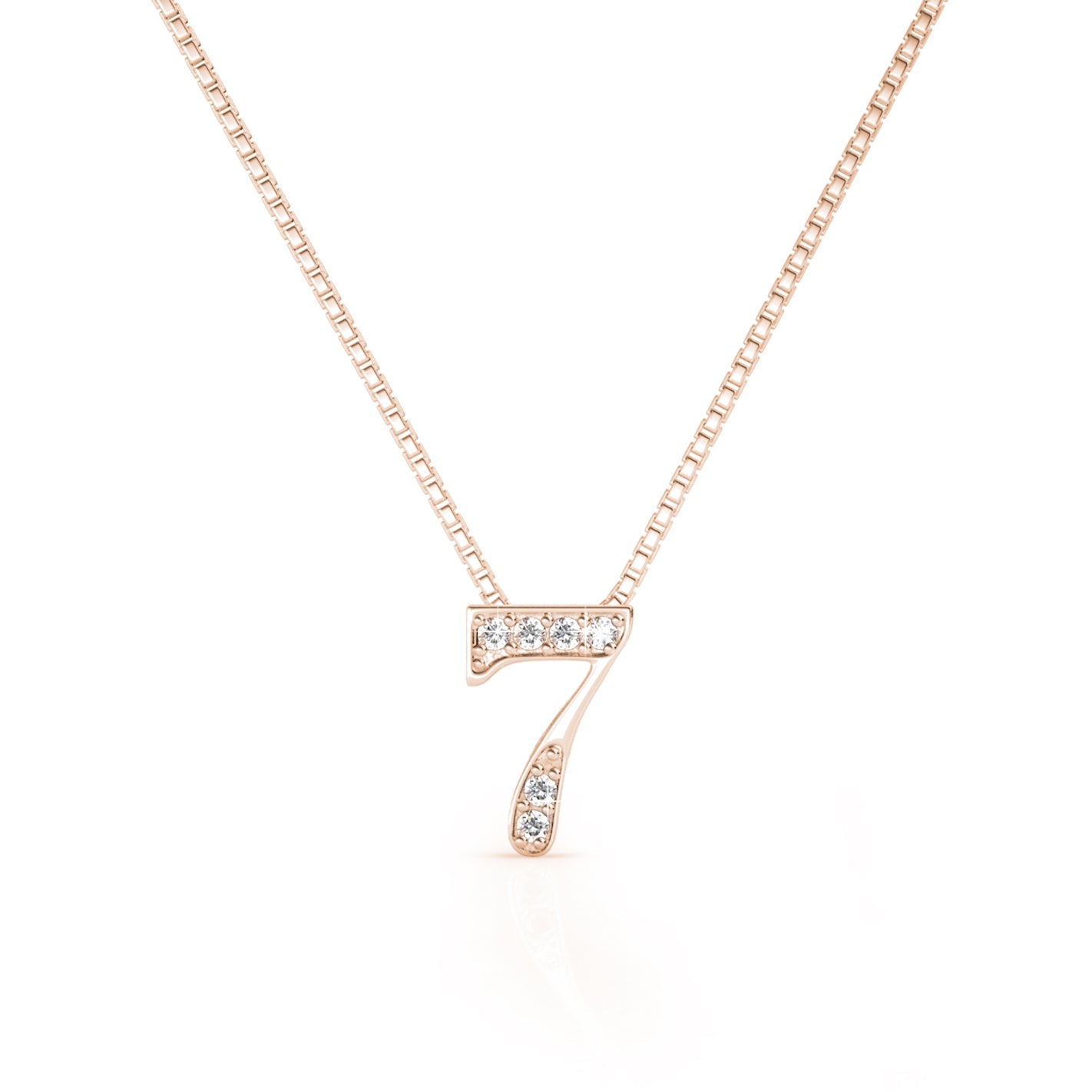 Chaîne porte-bonheur en plaqué or rose ou rhodium avec cristaux Swarovski®