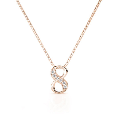 Chaîne porte-bonheur en plaqué or rose ou rhodium avec cristaux Swarovski®