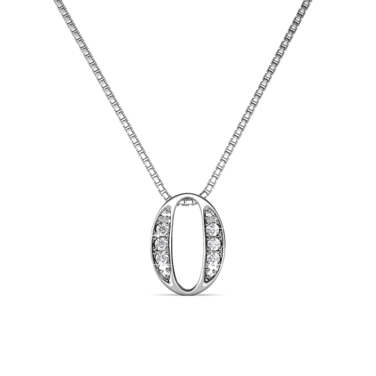 Chaîne porte-bonheur en plaqué or rose ou rhodium avec cristaux Swarovski®