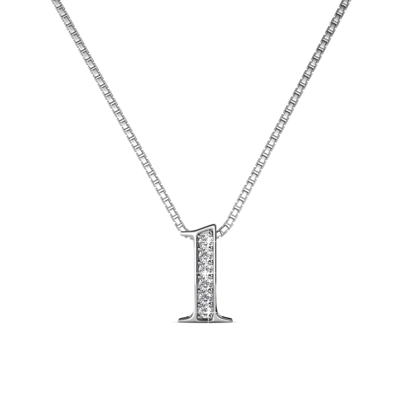 Chaîne porte-bonheur en plaqué or rose ou rhodium avec cristaux Swarovski®