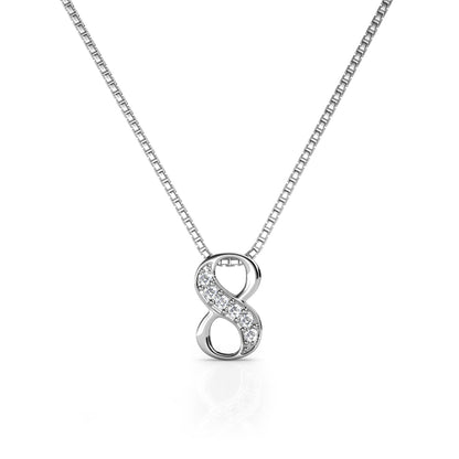 Chaîne porte-bonheur en plaqué or rose ou rhodium avec cristaux Swarovski®