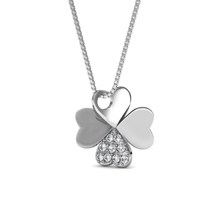 Collier et Boucles d'Oreilles Parure Clover Éclat en Cristaux Swarovski