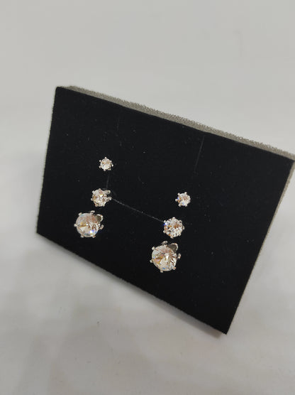 Coffret Trinity : 3 Paires de Boucles d'oreilles avec Cristaux Autrichiens