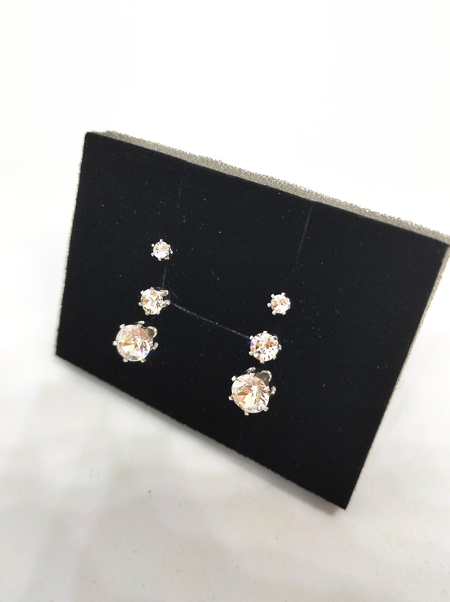 Coffret Trinity : 3 Paires de Boucles d'oreilles avec Cristaux Autrichiens