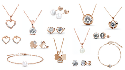 Coffret Cadeau Je T'aime : 14 Bijoux en Cristaux Autrichiens Éblouissants