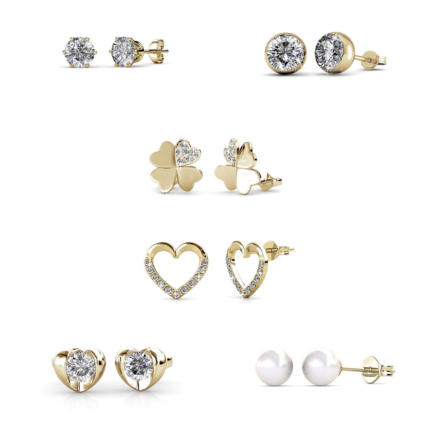 Coffret Cœur Élégance : 14 Bijoux en Cristaux Autrichiens pour un Style Raffiné