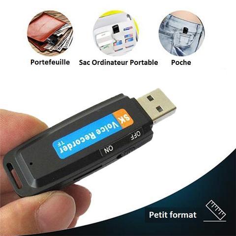 Clé USB avec micro intégré pour enregistrements vocaux pratiques