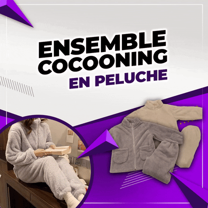 Ensemble Pyjama Cocooning en Peluche - Douceur et Confort pour Femmes