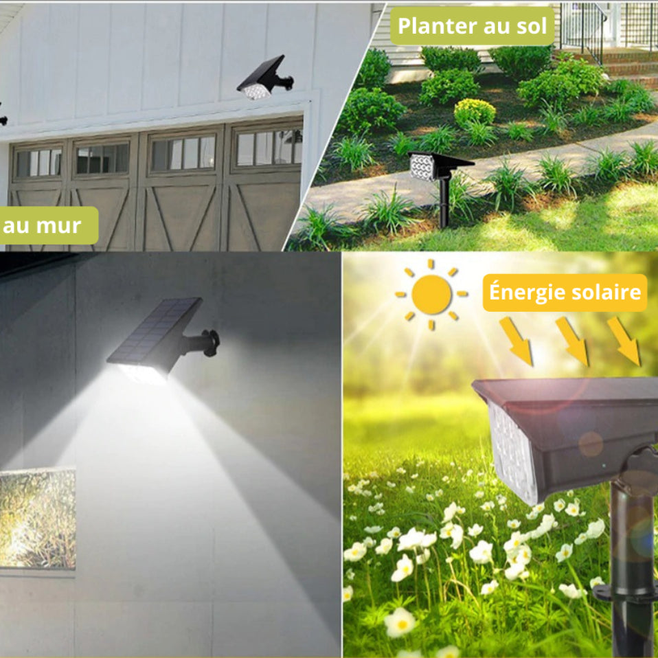 Projecteur LED Solaire Écologique - 1 Acheté, 1 Offert !