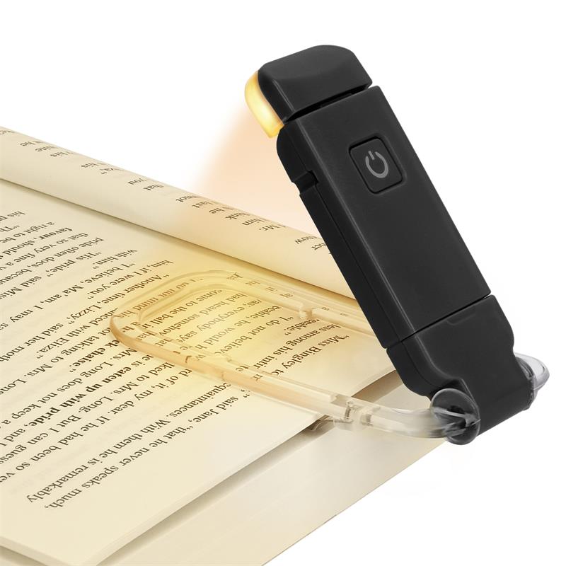 Lampe de Lecture LED Rechargeable avec Marque-Page et Clip Pratique