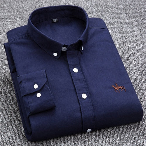 Chemise OXFORD en coton à manches longues - Élégance et confort réunis.