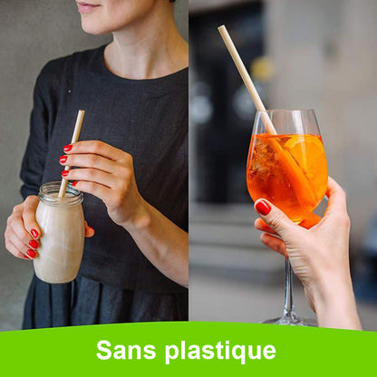 Pailles en blé 100 Pièces - Livraison Gratuite