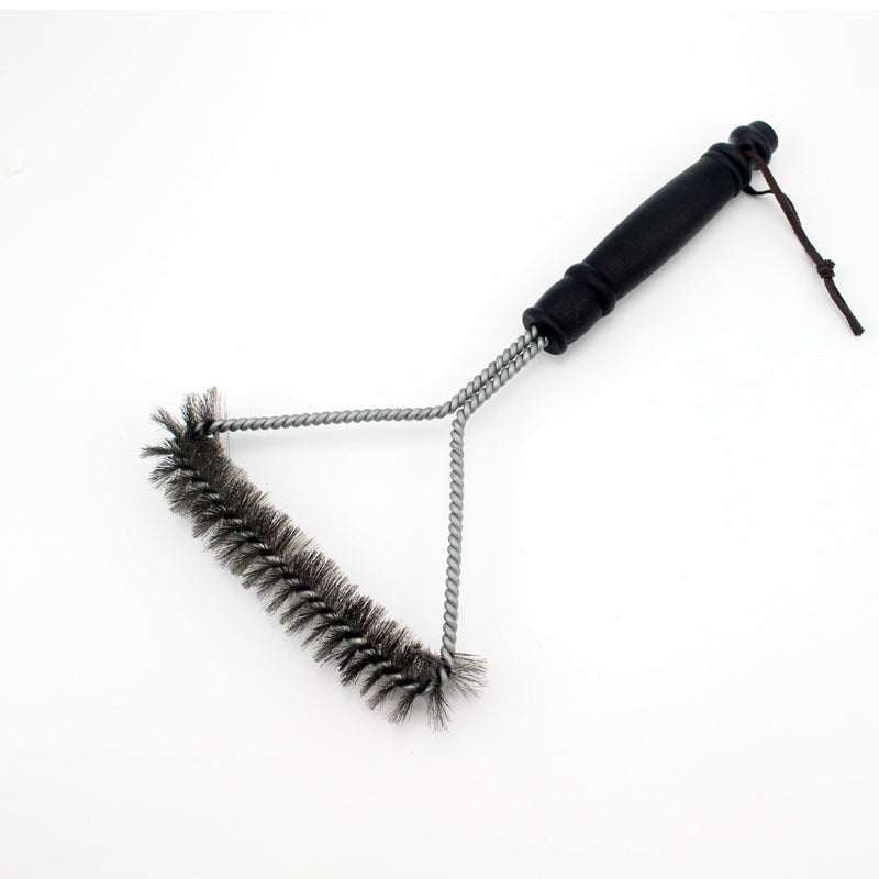 Brosse de nettoyage en acier inoxydable pour barbecue avec long manche