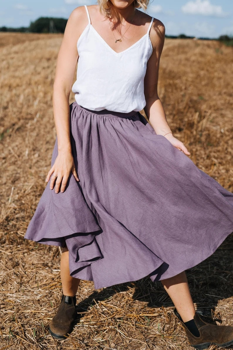 Débardeur Vintage en Lin Léa - Style et Confort Assurés