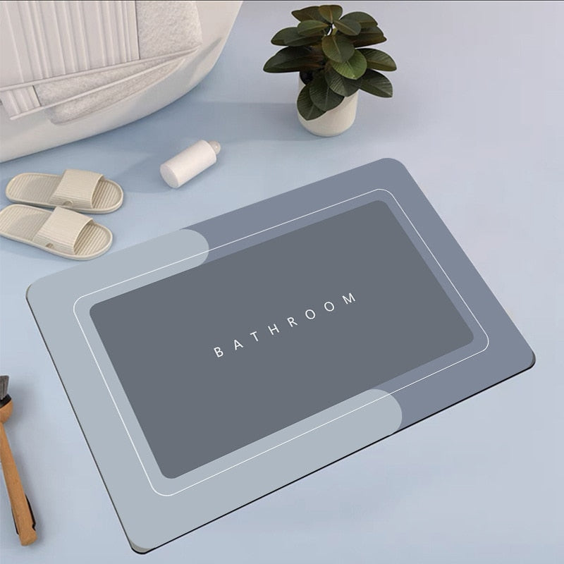 Tapis de douche super absorbant et anti-glisse en cuir Nappa