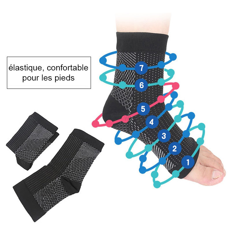 Chevillères Anti-Fatigue de Compression pour Marche et Course