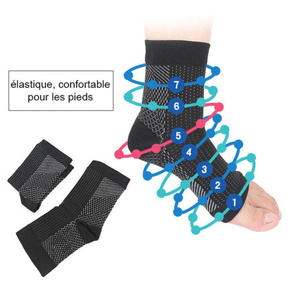 Chevillères Anti-Fatigue de Compression pour Marche et Course