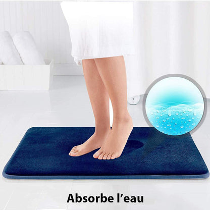 Tapis de Bain Antidérapant en Mousse à Mémoire de Forme