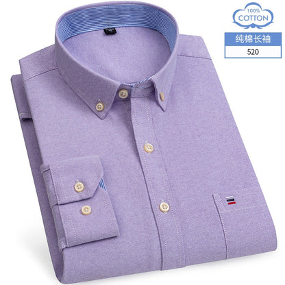 Chemise OXFORD en coton à manches longues - Élégance et confort réunis.