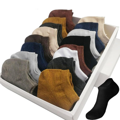Chaussettes d'Été en Fibre de Bambou - Lot de 10 Paires Confortables et Écologiques