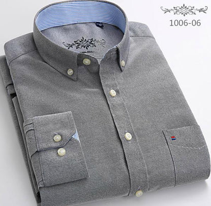 Chemise OXFORD en coton à manches longues - Élégance et confort réunis.